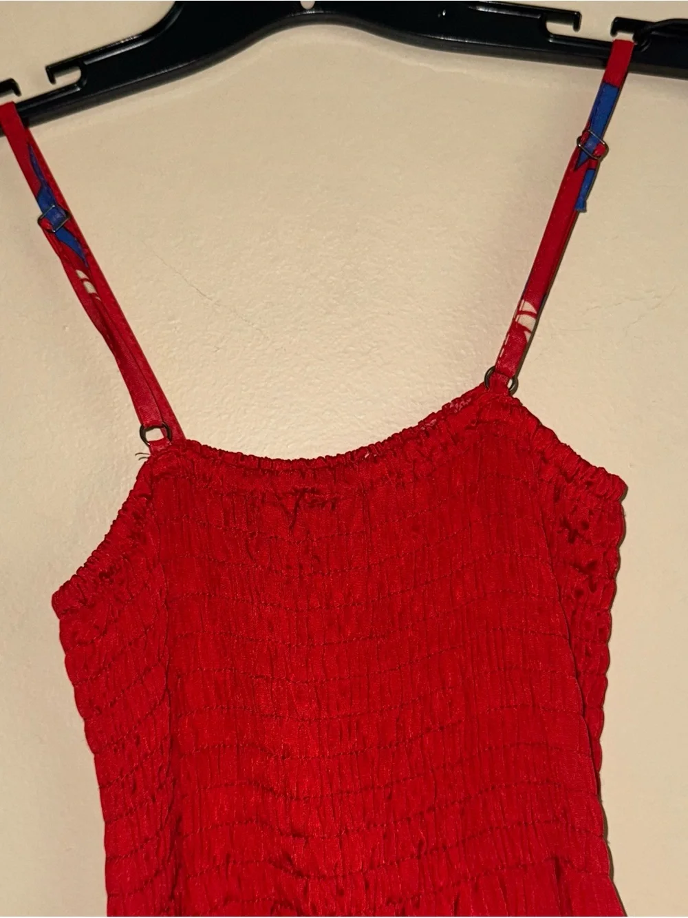 Isla Bonita Red One Size Anchor Printed Long Smocked Pullover Easy Dress NWT!